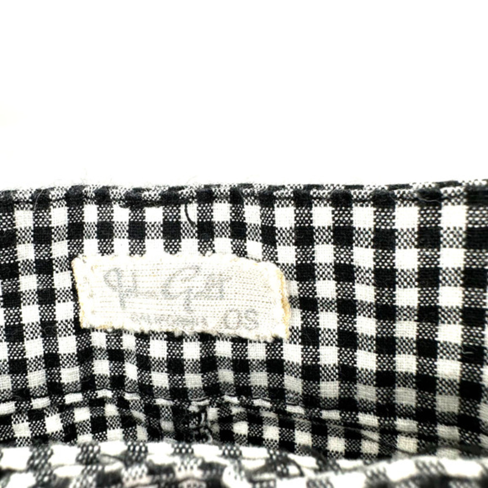 John Galt one size fits most/all black white gingham print plaid mini skirt - Picture 3 of 4